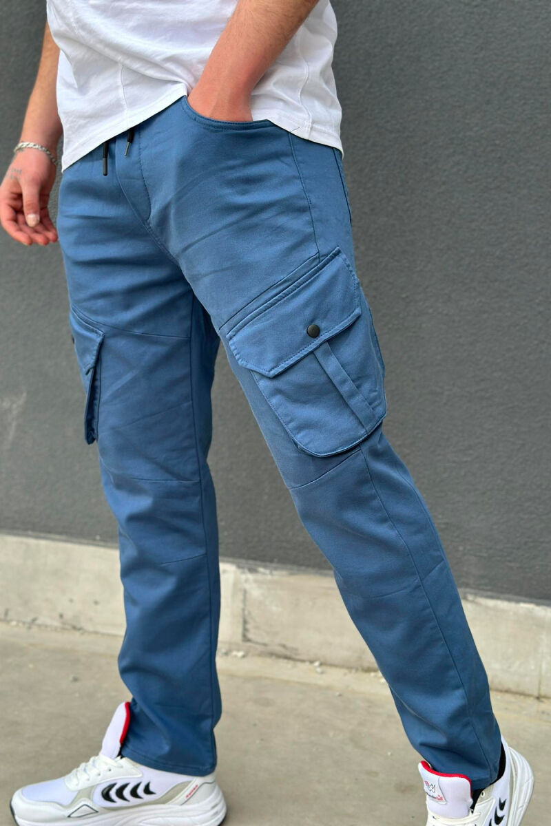 POCKET MEN CARGO PANTS LIGHTBLUE/BZ - 2