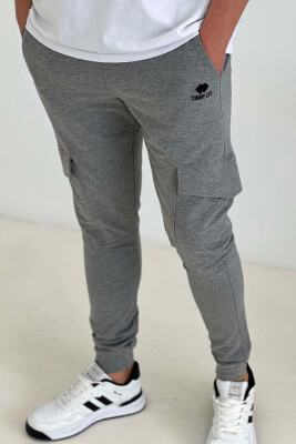 POCKET ONE COLOR COTTON MEN SWATPANTS GREY/GRI 