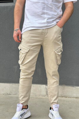 POCKET ONE COLOR MEN CARGO BEIGE/BEZHE 