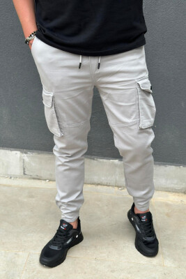 POCKET ONE COLOR MEN CARGO PANTS GREY/GRI 