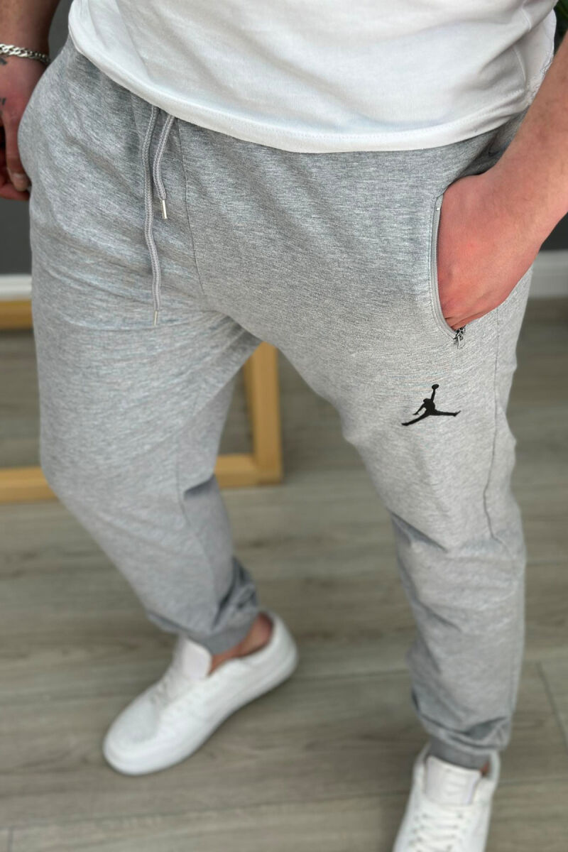 POCKET ONE COLOR MEN SWEATPANTS LIGHT GREY/GZ - 2