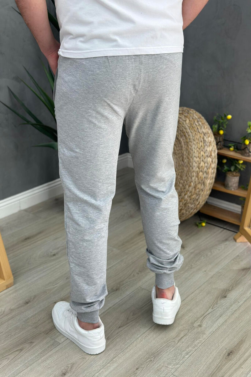 POCKET ONE COLOR MEN SWEATPANTS LIGHT GREY/GZ - 3