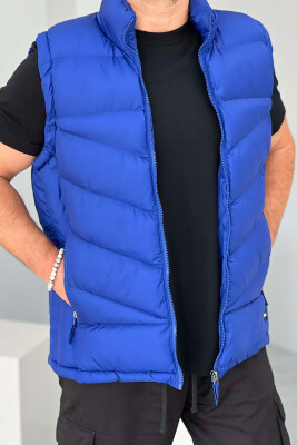 POCKET ONE COLOR MEN VEST BLUE/BLU 