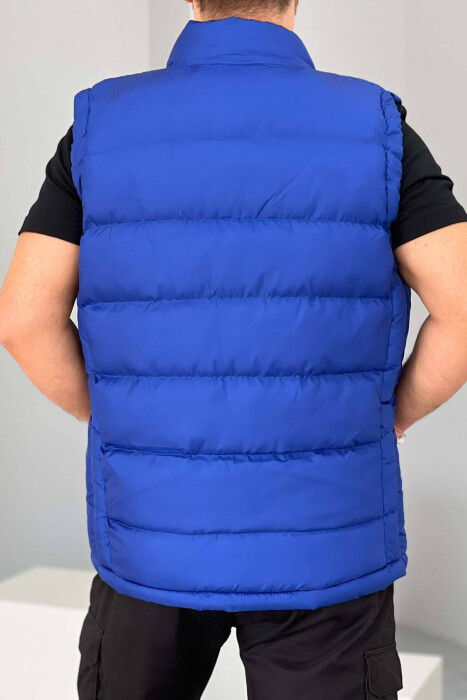 POCKET ONE COLOR MEN VEST BLUE/BLU - 2