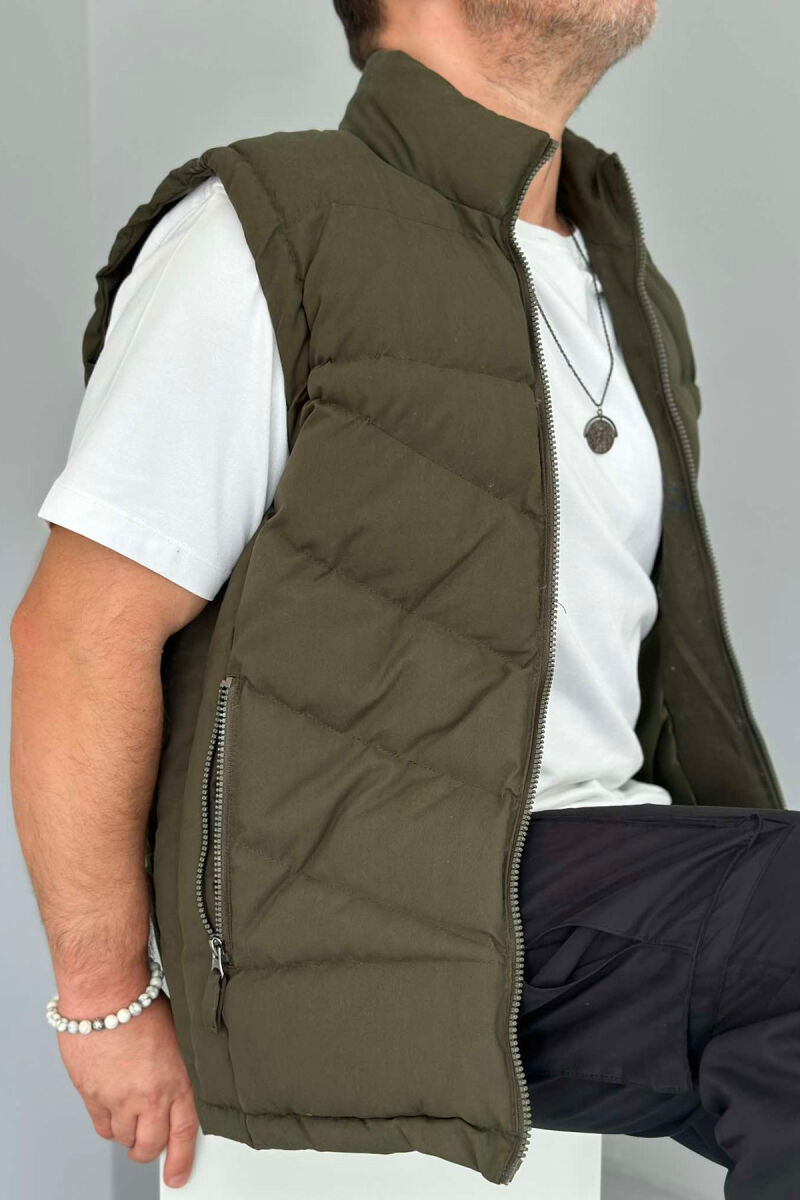 POCKET ONE COLOR MEN VEST GREEN/JESHILE - 2