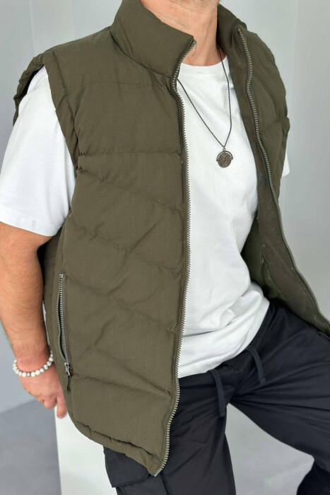 POCKET ONE COLOR MEN VEST GREEN/JESHILE - 4