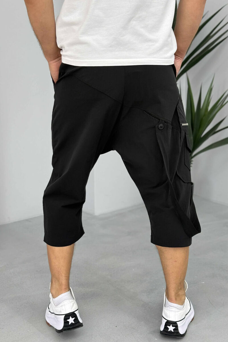 POCKETS DETAIL LACINGS MEN SHORT PANTS BLACK/ E ZEZE - 3