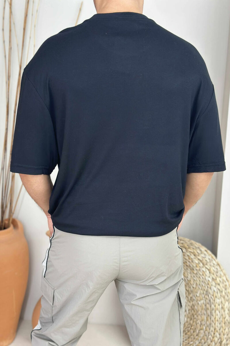 POCKETS DETAIL ONE COLOR MEN T-SHIRT BLACK/ E ZEZE - 2