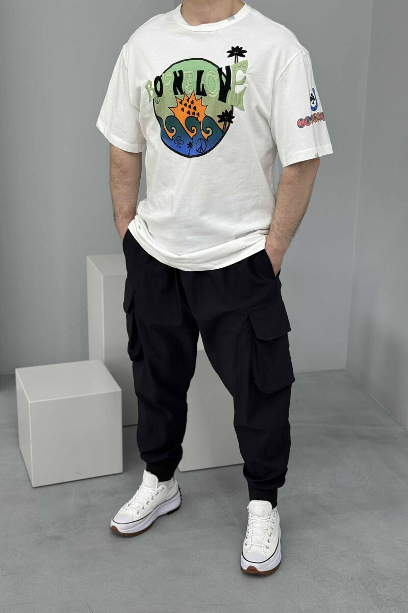 POCKETS DETAIL PARACHUTE MEN PANTS BLACK/ E ZEZE - 1