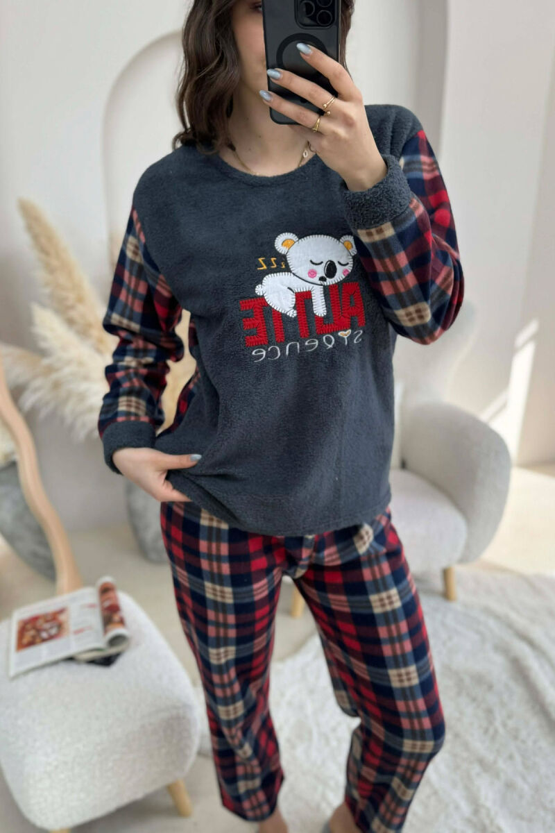 POLAR FRONT IMAGE SWEATSHIRT+SWEATPANTS WOMEN PYJAMAS DARK GREY/GEE - 4