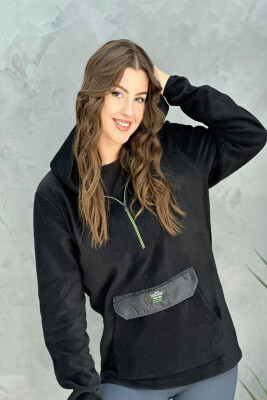 POLAR HOOD WOMAN SWEATSHIRT BLACK/ E ZEZE 