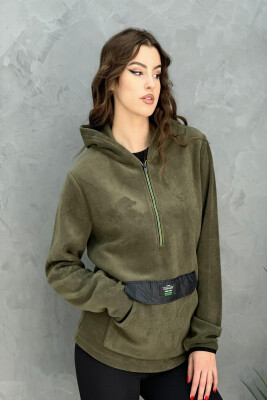 POLAR HOOD WOMAN SWEATSHIRT DARK GREEN/JEE 