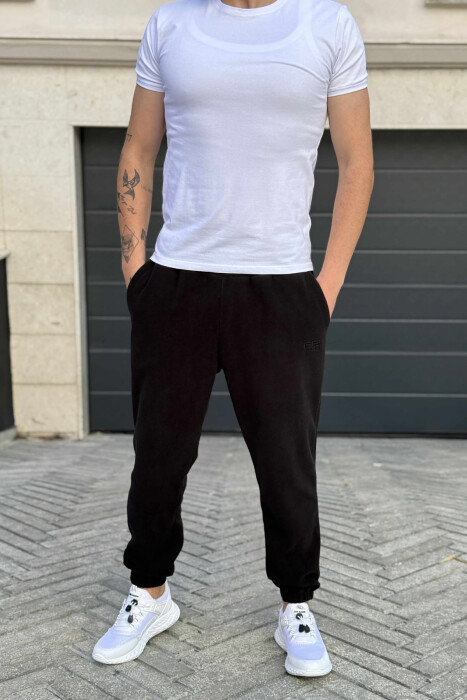 POLAR ONE COLOR MEN JOGGERS BLACK/ E ZEZE - 2