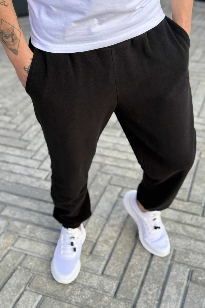 POLAR ONE COLOR MEN JOGGERS BLACK/ E ZEZE - 3