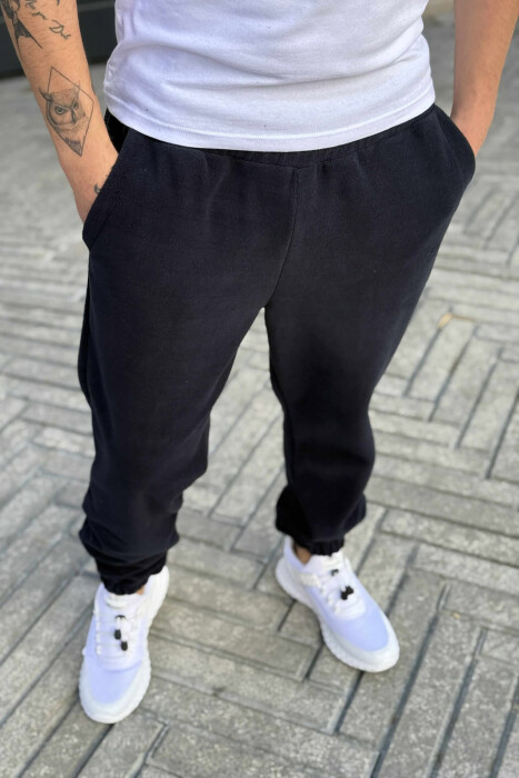 POLAR ONE COLOR MEN JOGGERS DARK BLUE/BEE - 3