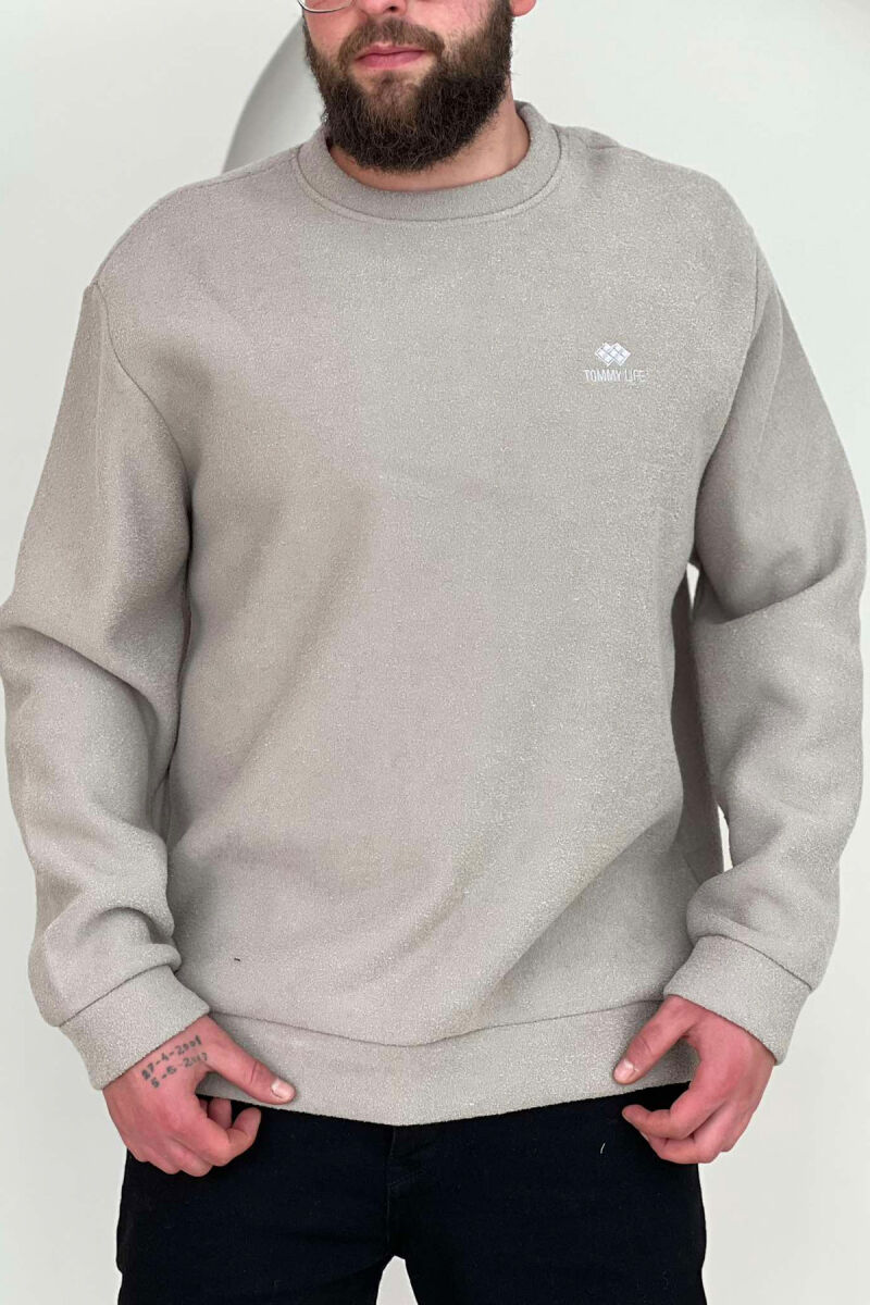 POLAR ONE COLOR MEN SWEATSHIRT BEIGE/BEZHE - 1