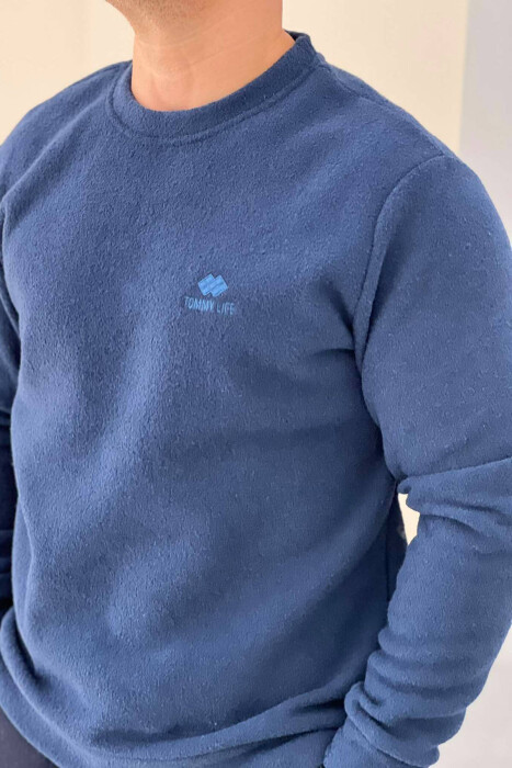 POLAR ONE COLOR MEN SWEATSHIRT BLUE/BLU - 3