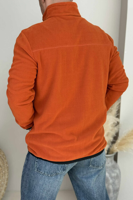 POLAR ONE COLOR SIMPLE MEN JACKETS BRICK/TULLE - 3