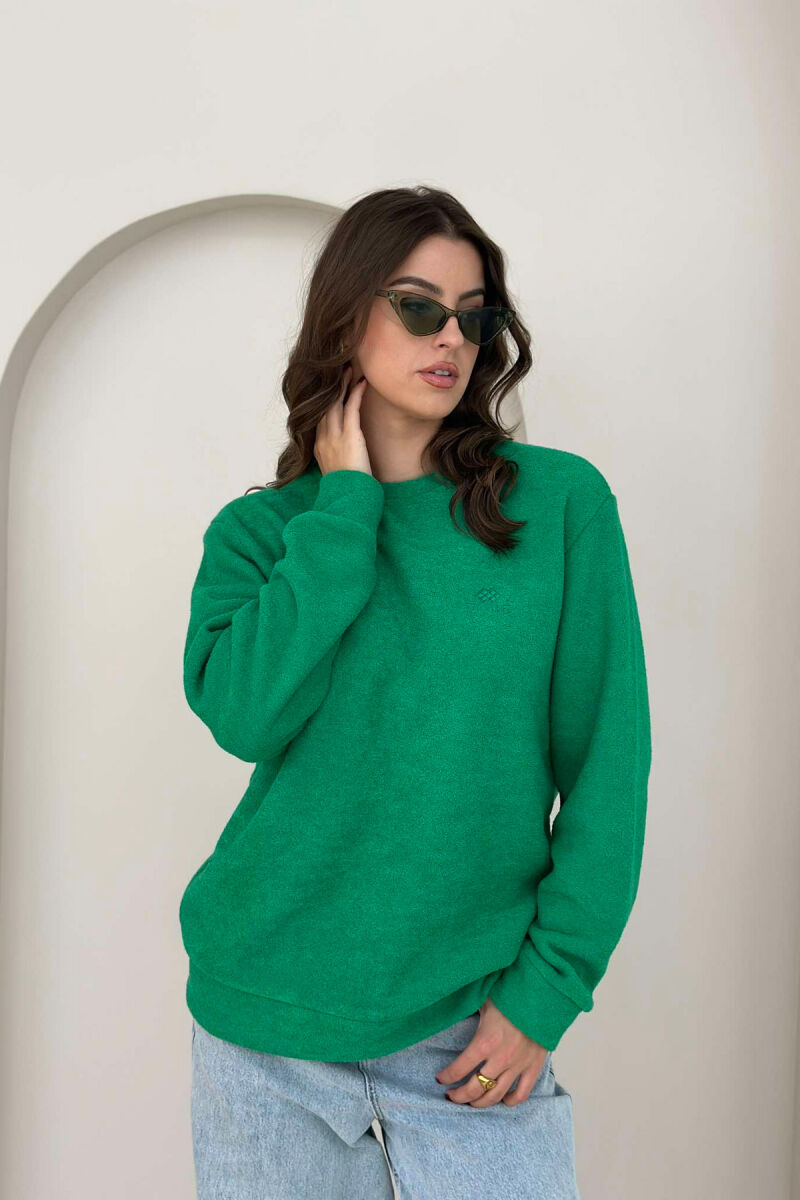 POLAR ONE COLOR WOMEN SWEATSHIRT GREEN/JESHILE - 3