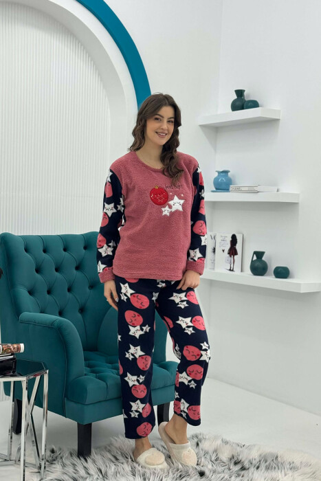 POLAR ROUND NECK SWEATSHIRT+SWEATPANTS WOMEN PYJAMAS VINEGAR/UTHULL - 1