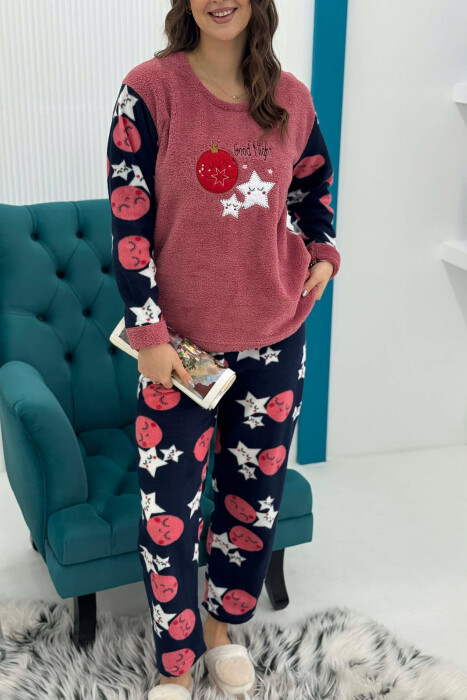 POLAR ROUND NECK SWEATSHIRT+SWEATPANTS WOMEN PYJAMAS VINEGAR/UTHULL - 4