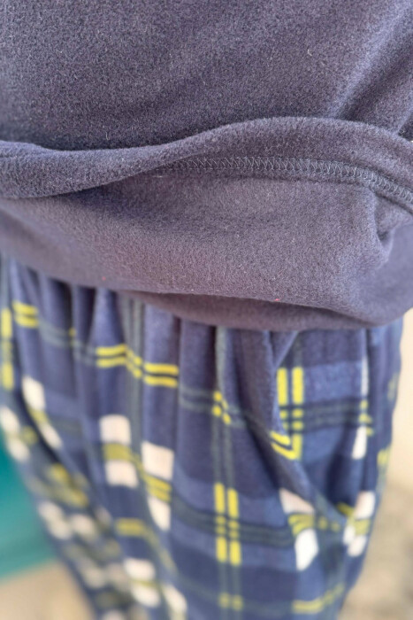 POLAR SWEATSHIRT+ SWEATPANTS MEN PYJAMAS DARK BLUE/BEE - 7