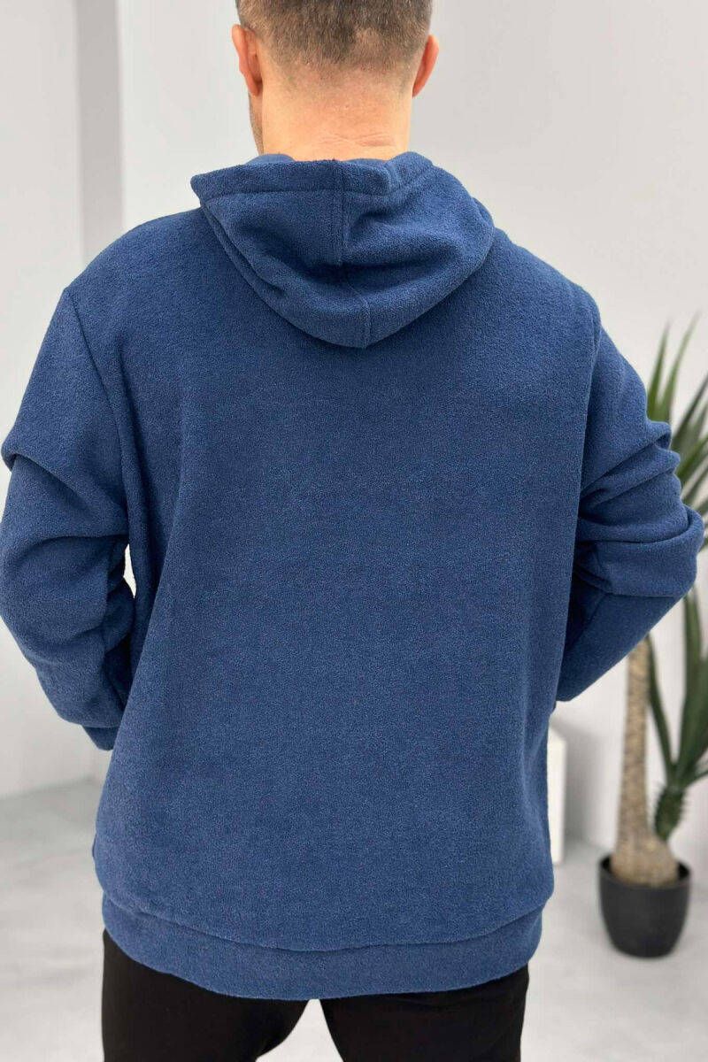 POLAR WRITTINGS HOOD MEN HOODIE BLUE/BLU - 3