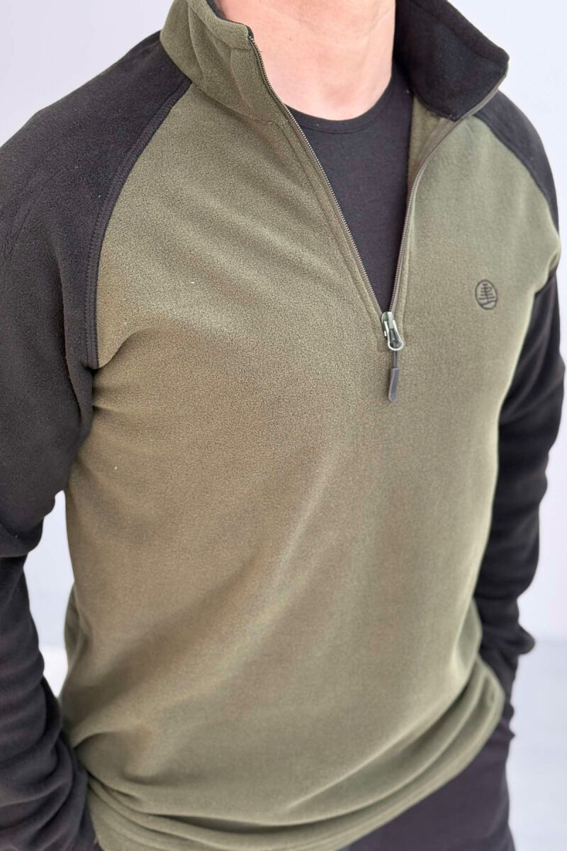 POLAR ZIPPER NECK MEN SWEATSHIRT GREEN/JESHILE - 3