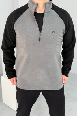 POLAR ZIPPER NECK MEN SWEATSHIRT GREY/GRI 