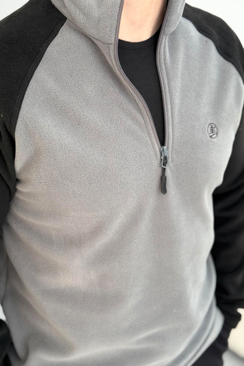 POLAR ZIPPER NECK MEN SWEATSHIRT GREY/GRI - 4