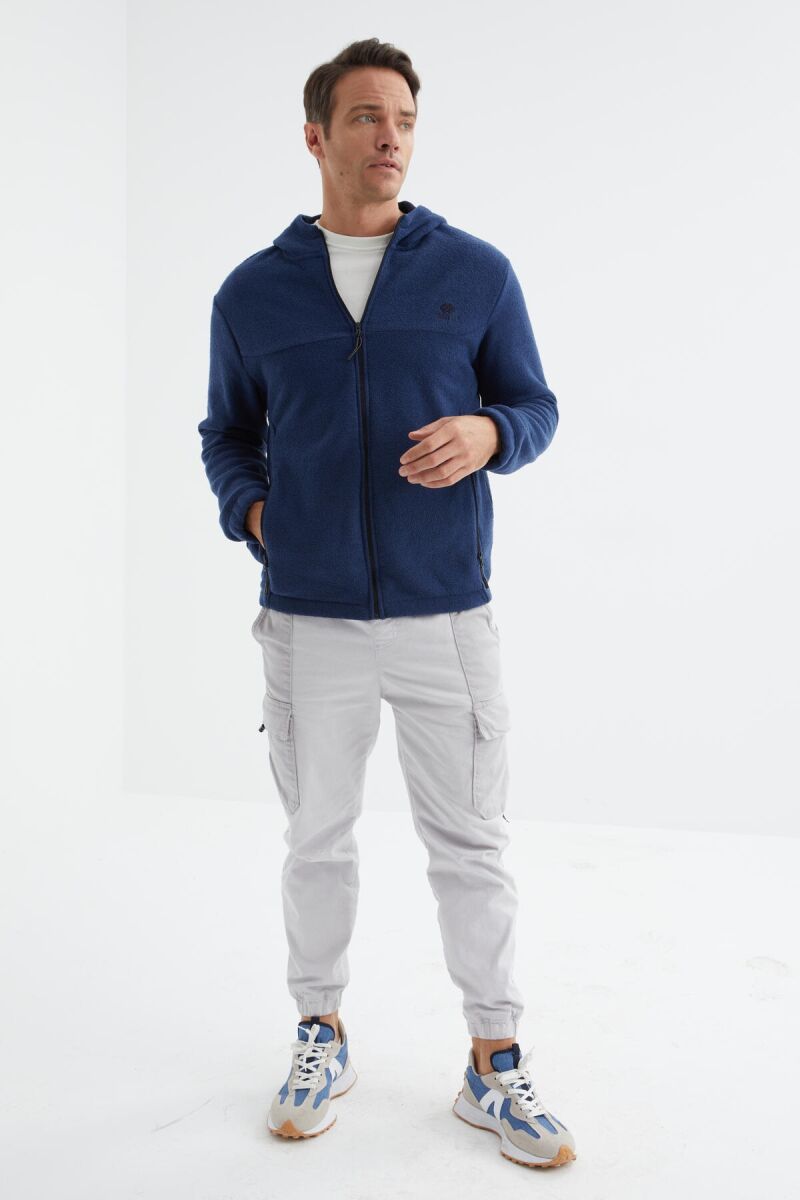 POLAR ZIPPER ONE COLOR MEN JACKET BLUE/BLU - 9