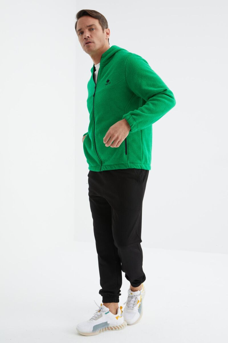 POLAR ZIPPER ONE COLOR MEN JACKET GREEN/JESHILE - 5