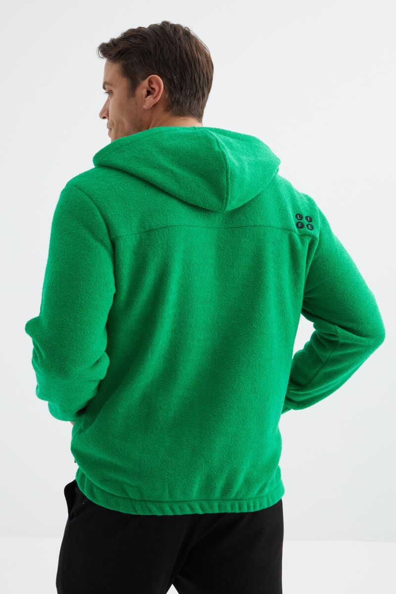 POLAR ZIPPER ONE COLOR MEN JACKET GREEN/JESHILE - 8