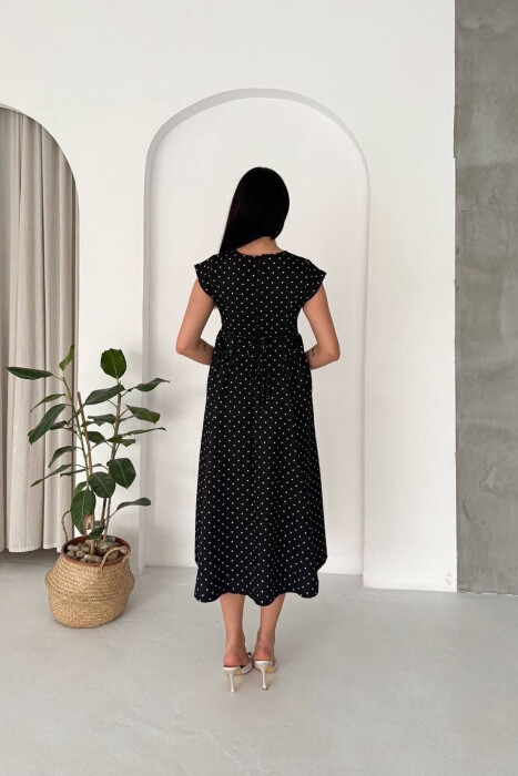 POLKA DOTS LACING WAIST WOMAN DRESS BLACK/ E ZEZE - 3