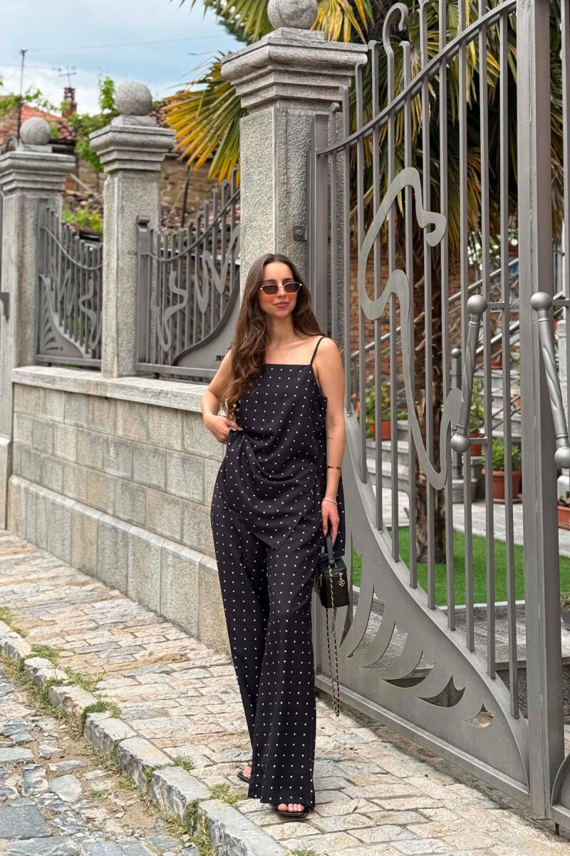 POLKA DOTS TANK TOP + TROUSERS WOMAN SET BLACK/ E ZEZE - 3