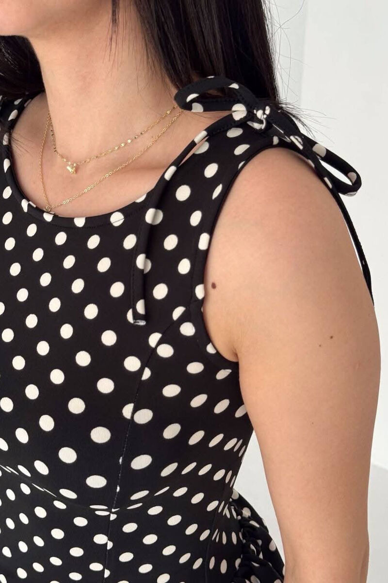 POLKA DOTS WOMAN TANK TOP BLACK/ E ZEZE - 2