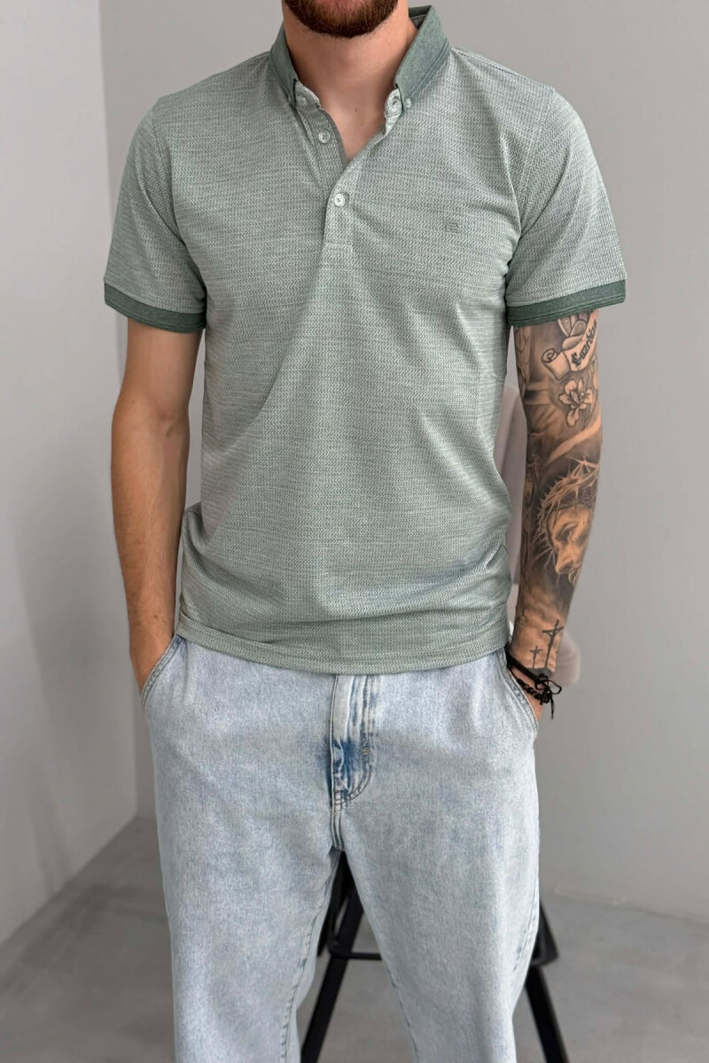 POLO NECK MEN T-SHIRT GREEN/JESHILE - 2