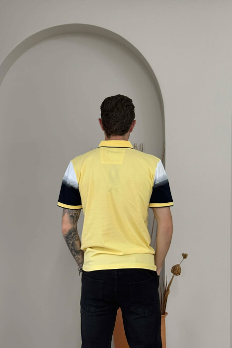 POLO NECK MEN T-SHIRT YELLOW/E VERDHE - 2