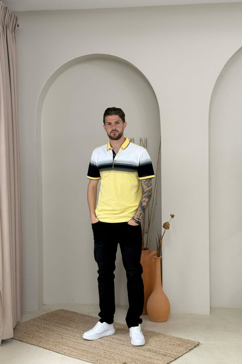 POLO NECK MEN T-SHIRT YELLOW/E VERDHE - 3