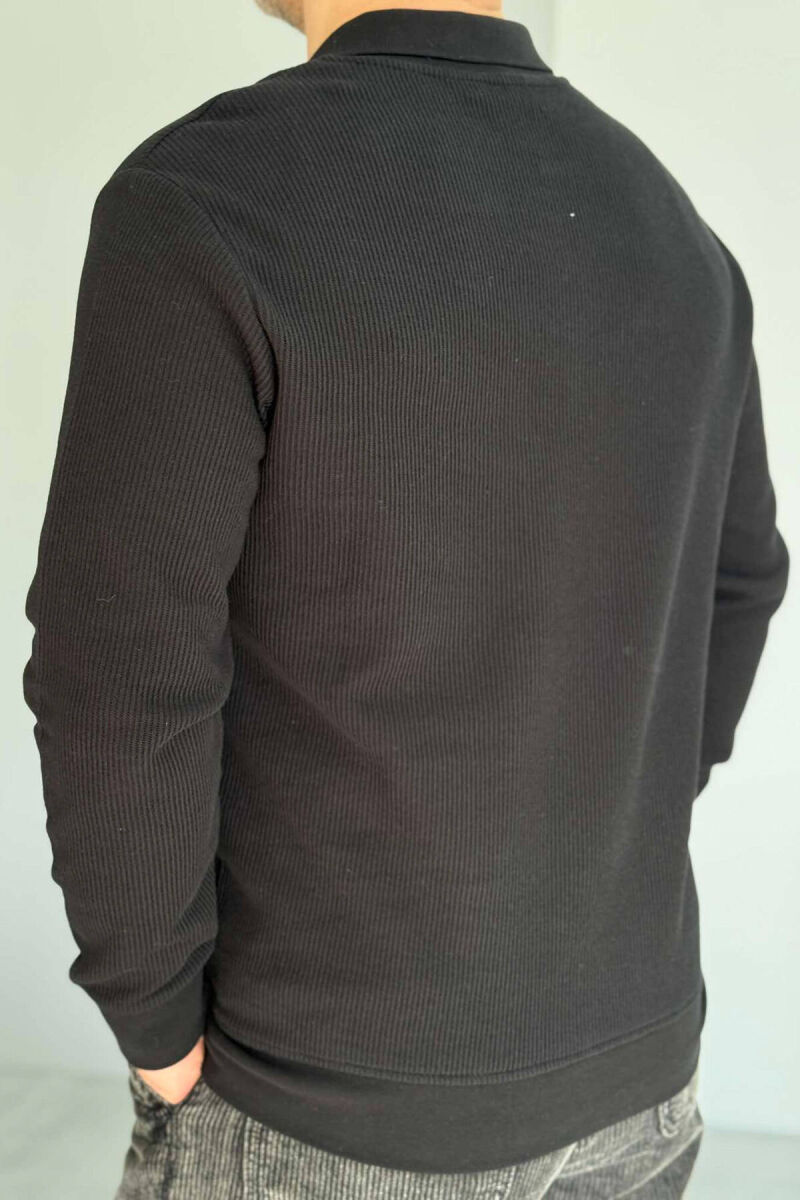 POLO NECK SIMPLE MEN SWEATSHIRT BLACK/ E ZEZE - 2