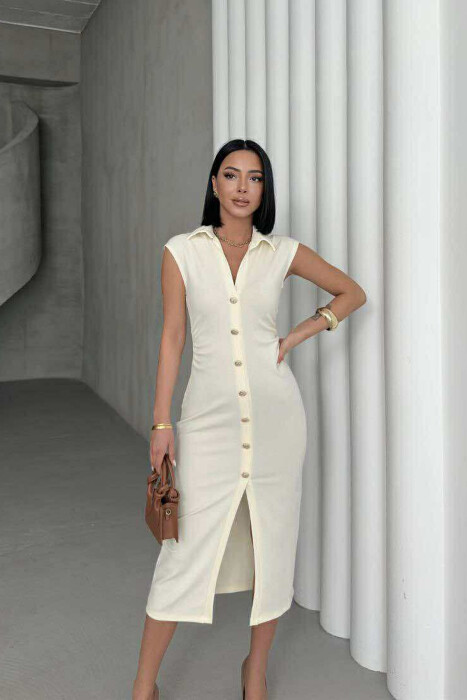 FUSTAN ME JAKË POLO ME KOPSA PËR FEMRA NË NGJYRËN KREM 