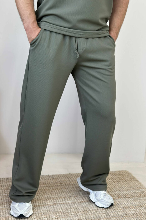 POLO NECK T-SHIRT+SWEATPANTS SIMPLE MEN SET GREEN/JESHILE - 3