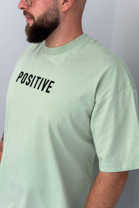 POSITIVE ONE COLOR MEN T-SHIRT MINT/MENTE - 4