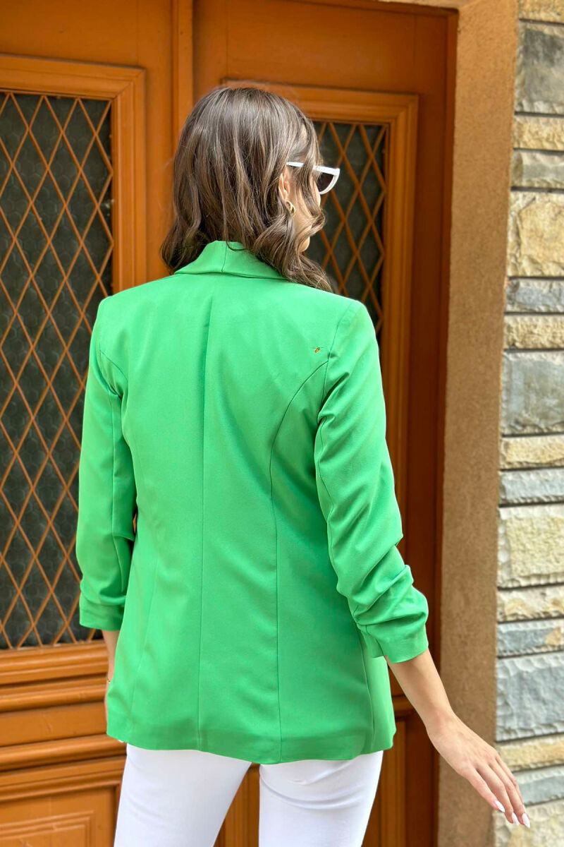 PRIMER ONE COLOR POCKET WOMAN JACKET GREEN/JESHILE - 3