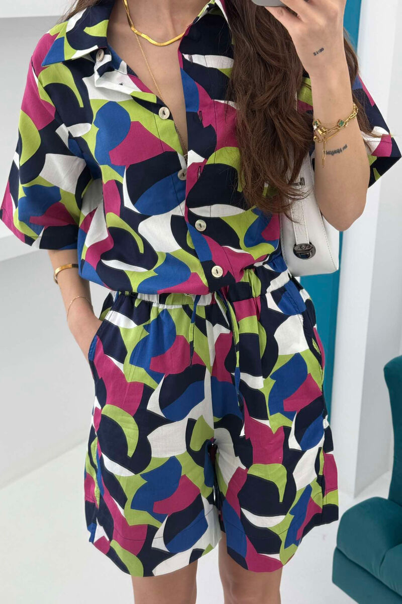 PRINTED PATTERN SHORT+SHIRT WOMEN VEST MULTIPLE/SHNGJ - 5