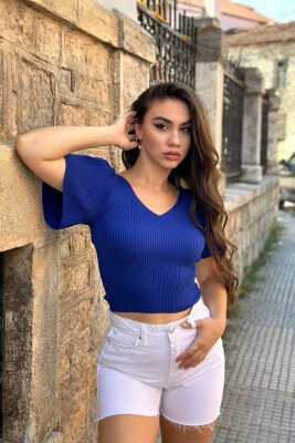 PUFFED ARMS CLASSIC TANK BLUE/BLU - 2