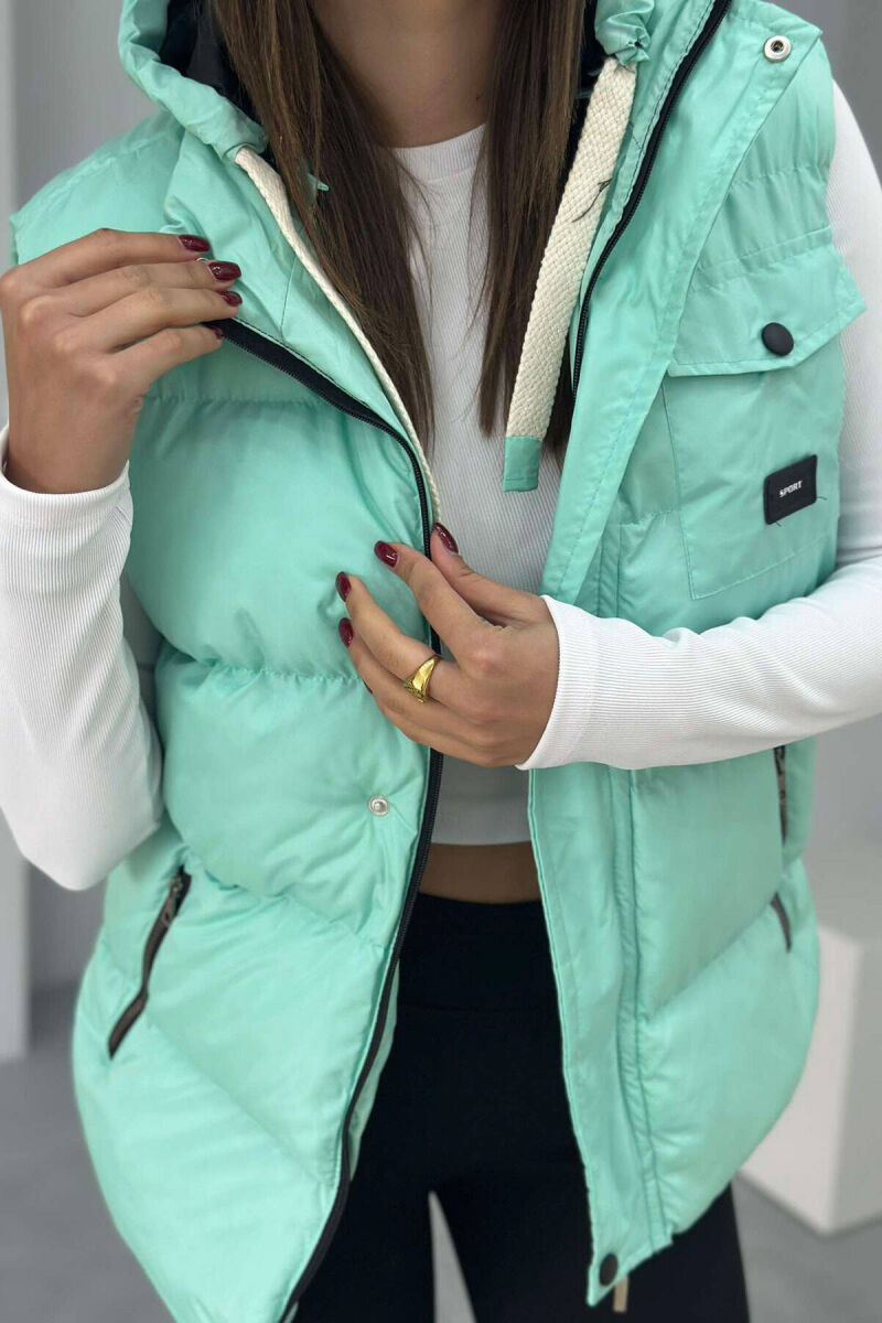 PUFFER SIMPLE WOMEN VEST MINT/MENTE - 1