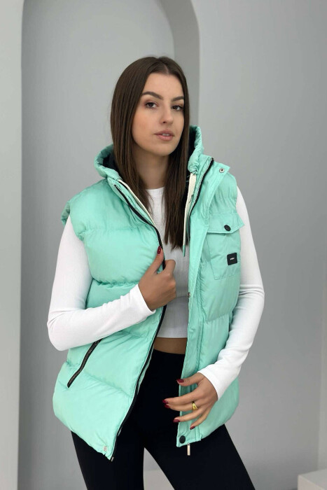 PUFFER SIMPLE WOMEN VEST MINT/MENTE - 2