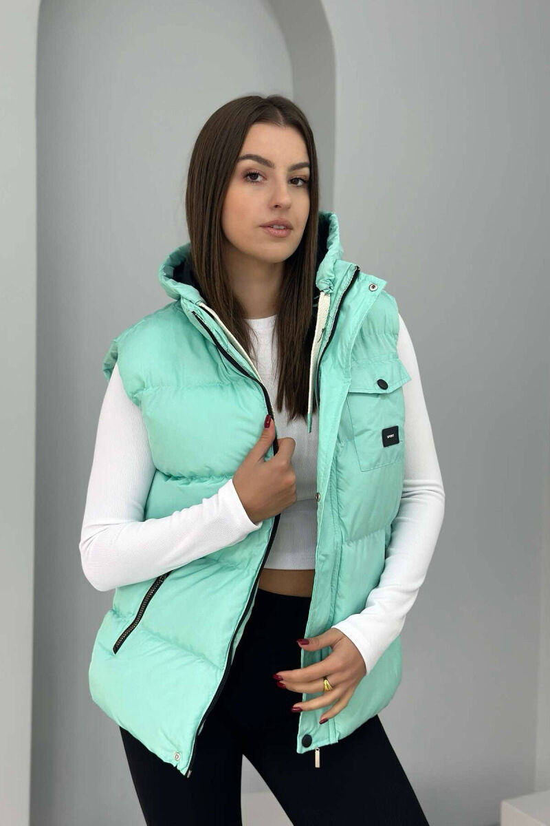 PUFFER SIMPLE WOMEN VEST MINT/MENTE - 2