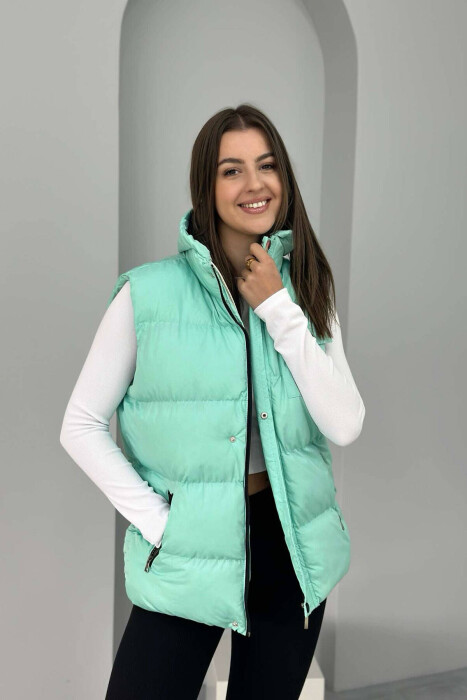 PUFFER SIMPLE WOMEN VEST MINT/MENTE - 4
